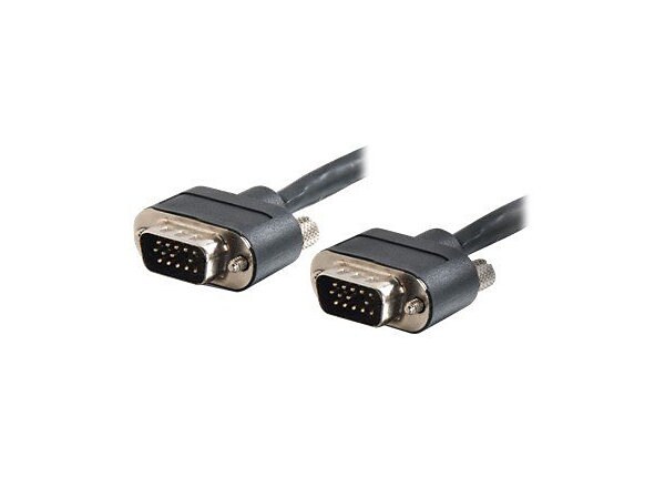 C2G Plenum-Rated HD15 SXGA Monitor/Projector Cable with Rounded Low Profile Connectors - VGA cable - 7.6 m