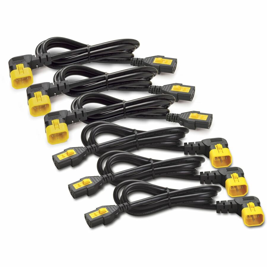 APC NetShelter Power Cord Kit (6 ea), Locking, C13 to C14 (90 Degree), 1.2m