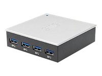 SIIG 4-Port USB 3.0 Hub with 5V/4A Adapter - hub - 4 ports - desktop