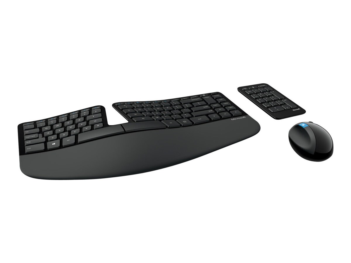 Microsoft Bureau ergonomique Sculpt - ensemble de clavier, souris et pavé numérique - Anglais canadien