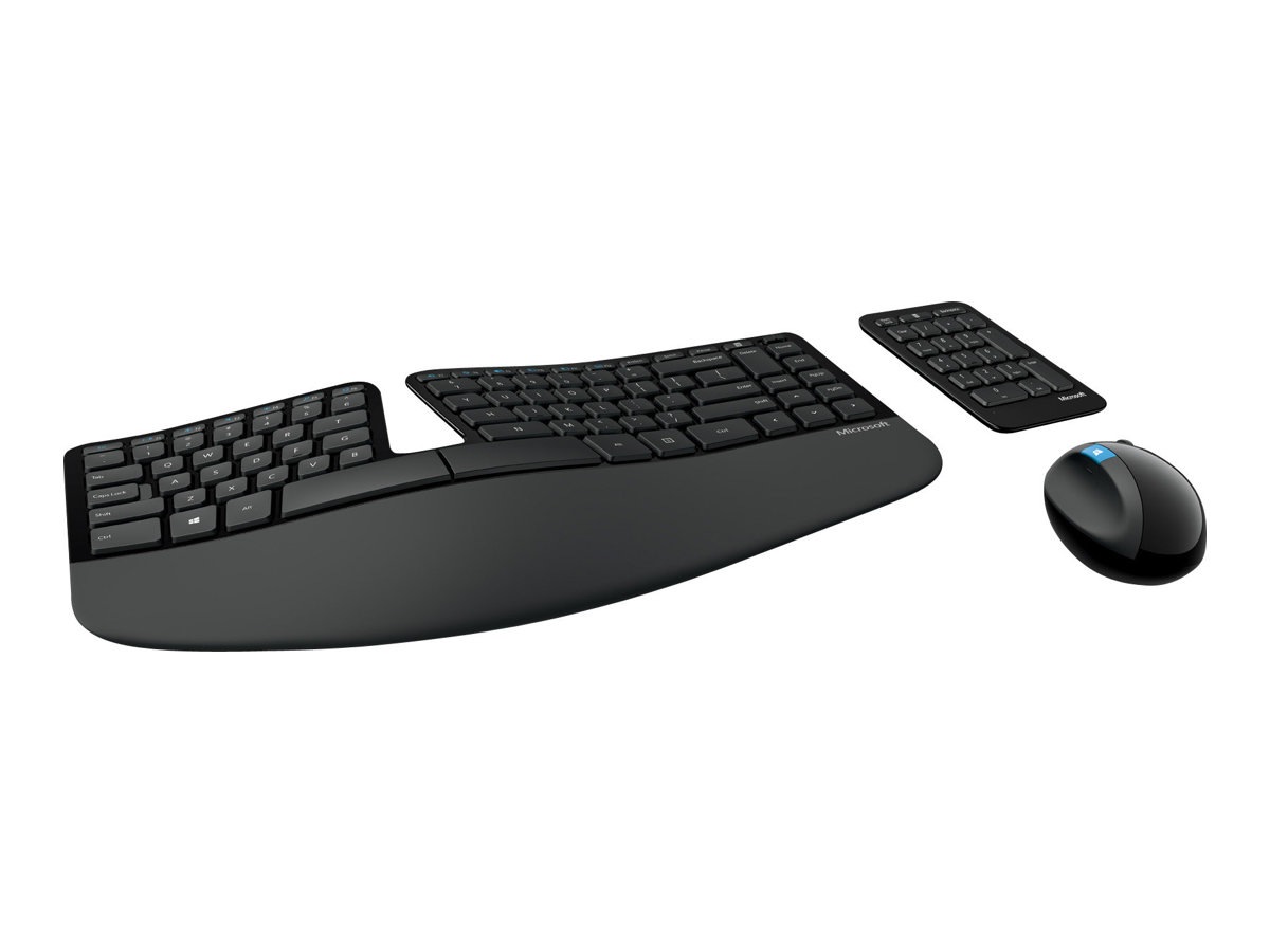 Microsoft Sculpt Ergonomic Desktop - keyboard, mouse and numeric pad set - Canadian English