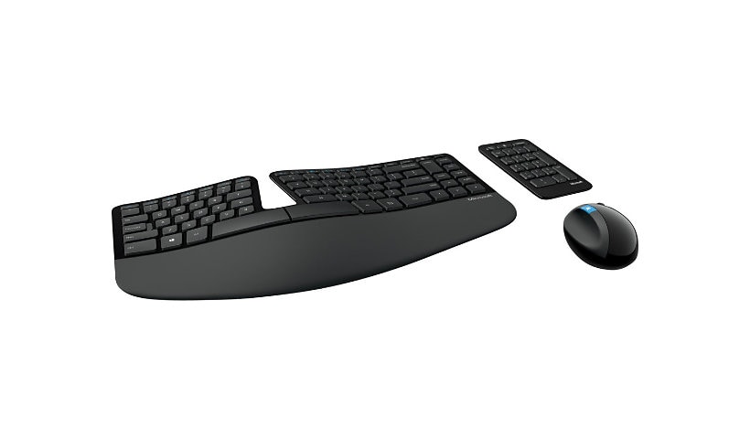 Microsoft Bureau ergonomique Sculpt - ensemble de clavier, souris et pavé numérique - Anglais canadien