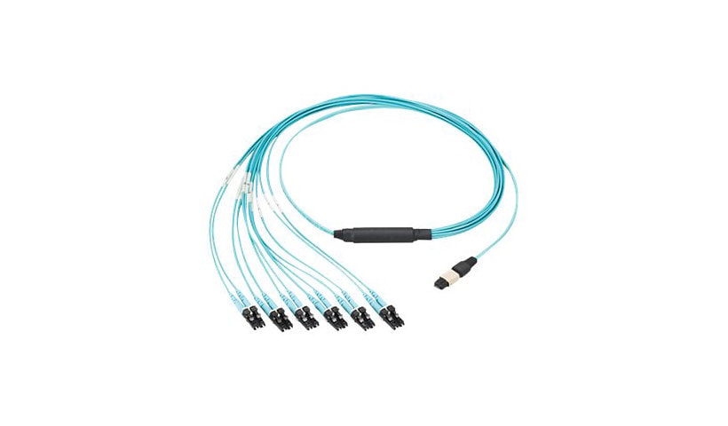 Panduit QuickNet Hydra Cable Assemblies - network cable - 3 m - aqua