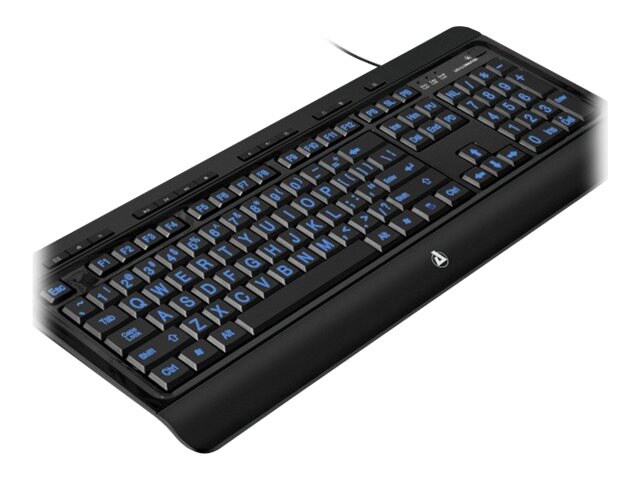 Aluratek Large Print Tri-Color Illuminated USB Keyboard - keyboard