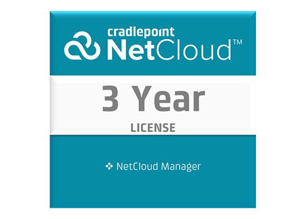 Cradlepoint NetCloud Manager Standard - subscription license (3 years) - 1 license