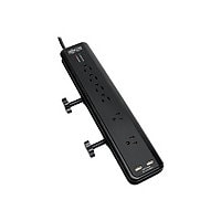 Tripp Lite Surge Protector Strip Desk Mount 120V USB 6 Outlet 6ft Cord