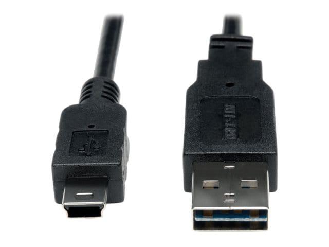 Eaton Tripp Lite Series Universal Reversible USB 2.0 Cable (Reversible A to 5Pin Mini B M/M), 6 ft. (1.83 m) - USB cable