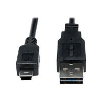 Eaton Tripp Lite Series Universal Reversible USB 2.0 Cable (Reversible A to 5Pin Mini B M/M), 6 ft. (1.83 m) - USB cable