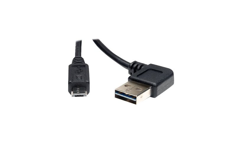 Tripp Lite 3ft USB 2.0 Universal Reversible Cable Right M / Micro M 3'