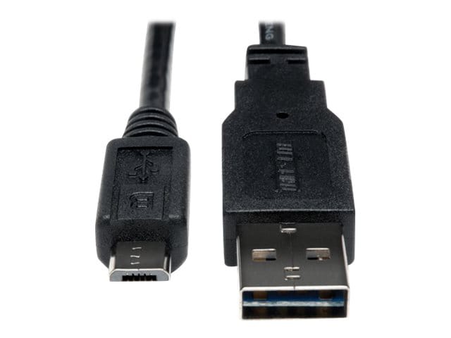 Eaton Tripp Lite Series Universal Reversible USB 2.0 Cable (Reversible A-M to 5Pin Micro B-M), 10 ft. (3.05 m) - USB