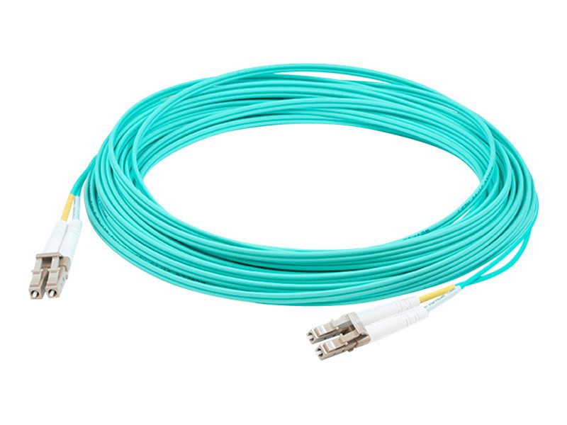 AddOn 2m LC to LC Aqua OM4 Duplex OFNR (Riser-Rated) Fiber Patch Cable