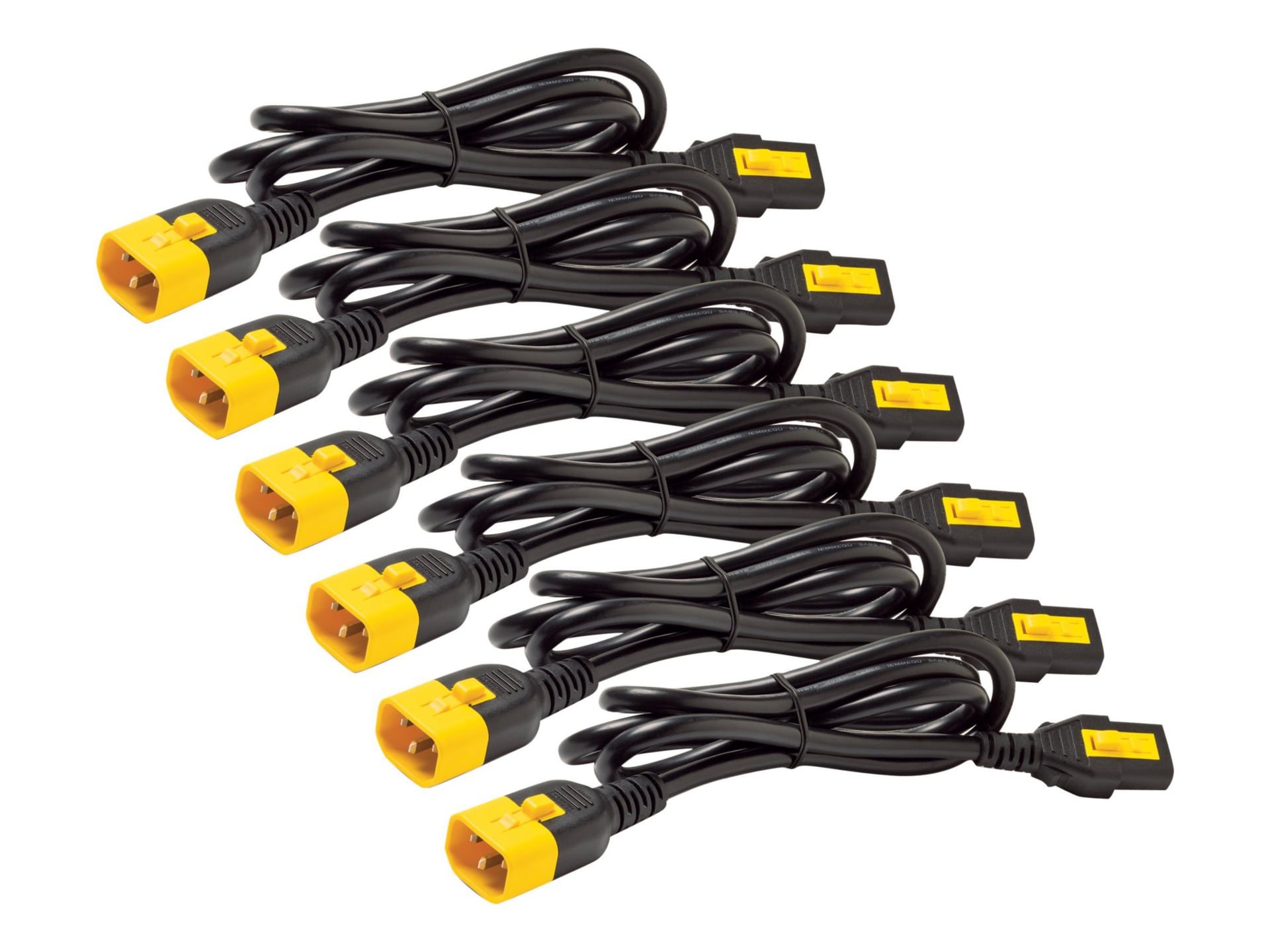 APC by Schneider Electric Power Cord Kit (6 ea), Locking, C13 to C14, 0.6m,