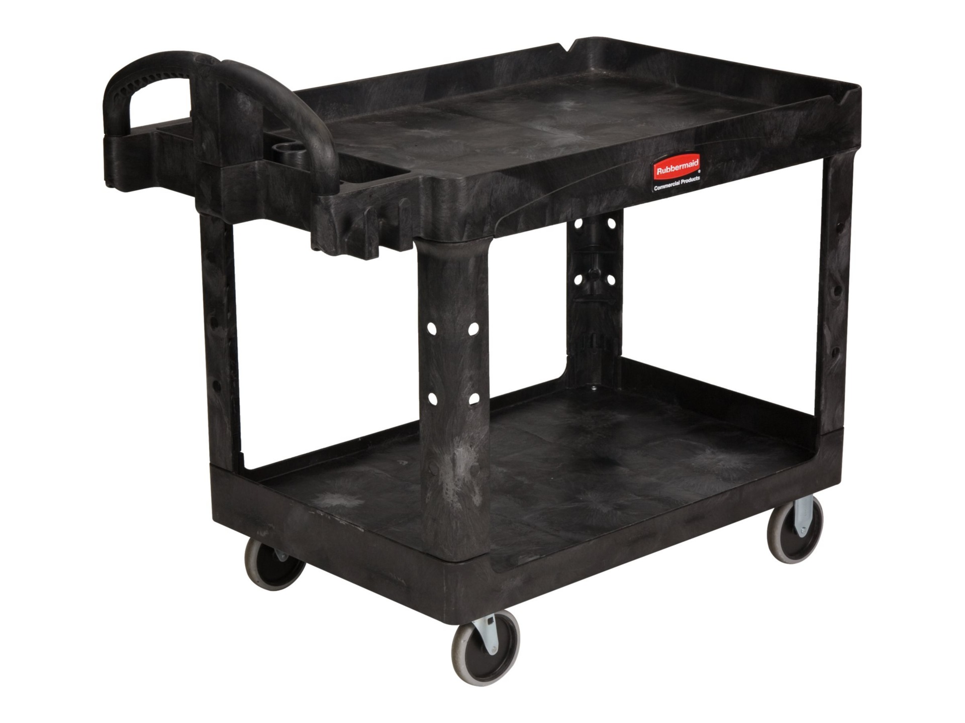 Rubbermaid Heavy-Duty Utility Cart - trolley - 2 shelves - black