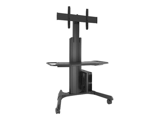 Chief Fusion Large Height Adjustable Mobile TV Cart - For Displays 42-86" - Black cart - for video conferencing system -