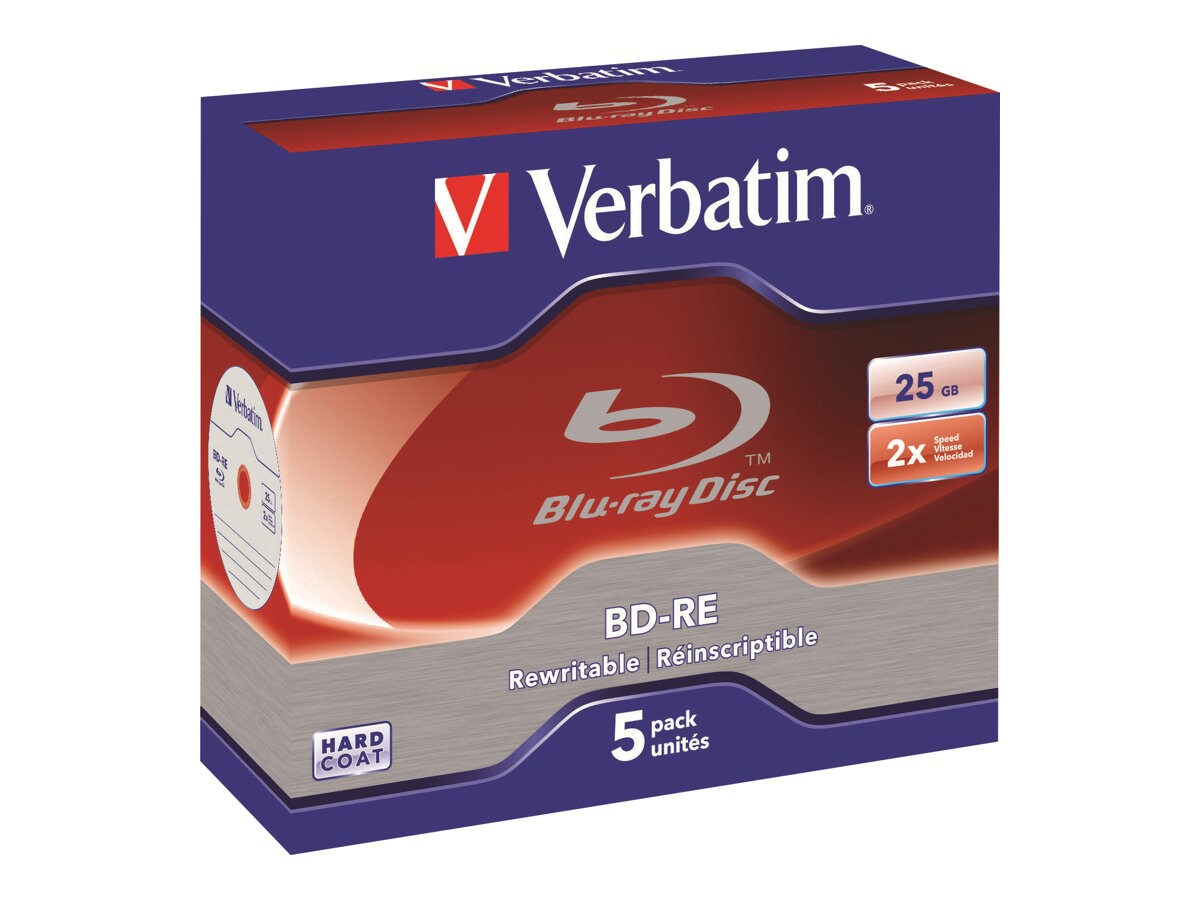 Verbatim - BD-RE x 5 - 25 GB - storage media
