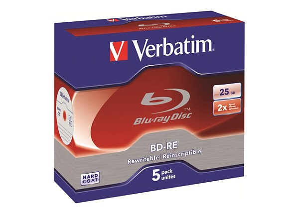 Verbatim - BD-RE x 5 - 25 GB - storage media