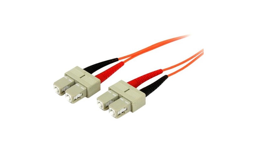 StarTech.com 3m Fiber Optic Cable - Multimode Duplex 50/125 - OFNP Plenum - SC/SC - OM2 - SC to SC Fiber Patch Cable