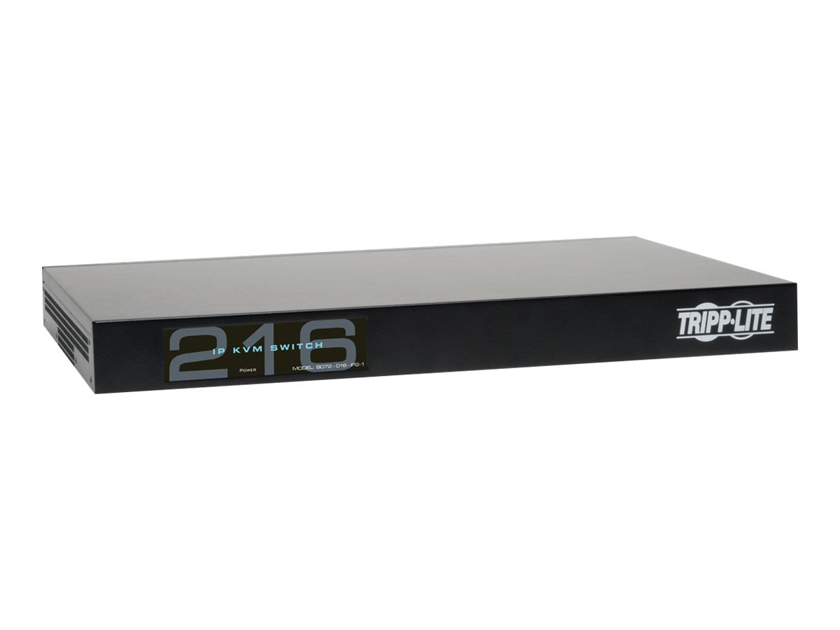 Tripp Lite 16-Port Cat5 IP KVM Switch 1 Local 2 Remote User 1URM Rackmount - KVM switch - 16 ports - rack-mountable