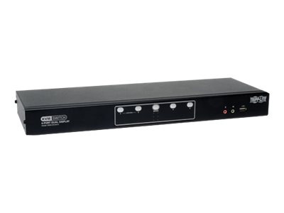 Eaton Tripp Lite series 4-Port Dual Monitor DVI KVM Switch with Audio and USB 2.0 Hub - KVM / audio / USB switch - 4