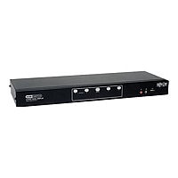 Tripp Lite 4-Port Dual Monitor DVI KVM Switch with Audio and USB 2.0 Hub - KVM / audio / USB switch - 4 ports - TAA