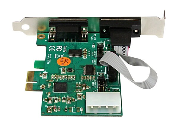 StarTech.com 2 Port Industrial PCIe RS232 Serial Card w/ Power and ESD