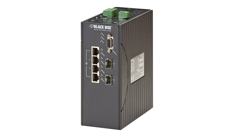 Black Box Hardened Managed Ethernet Switch - switch - 4 ports - managed