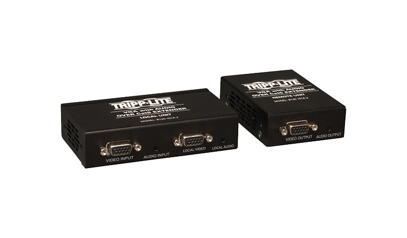Tripp Lite VGA & Audio over Cat5/Cat6 Video Extender Kit Transmitter Receiver TAA GSA - video/audio extender - TAA