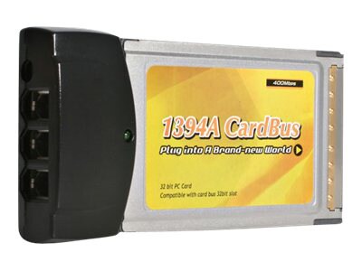 StarTech.com 3 Port CardBus 1394a FireWire Adapter Card - Digital Video Editing Kit - FireWire adapter