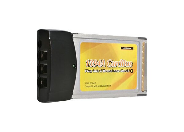 StarTech.com 3 Port CardBus 1394a FireWire Adapter Card - Digital Video Editing Kit - FireWire adapter