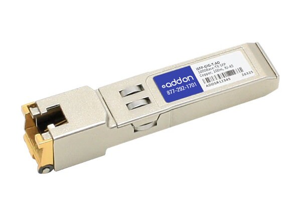 AddOn Alcatel iSFP-GIG-T Compatible SFP Transceiver - SFP (mini-GBIC) transceiver module - GigE