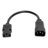 Eaton Tripp Lite Series PDU Power Cord, C13 to C14 - 10A, 250V, 18 AWG, 1 ft. (0.31 m), Black - power extension cable -