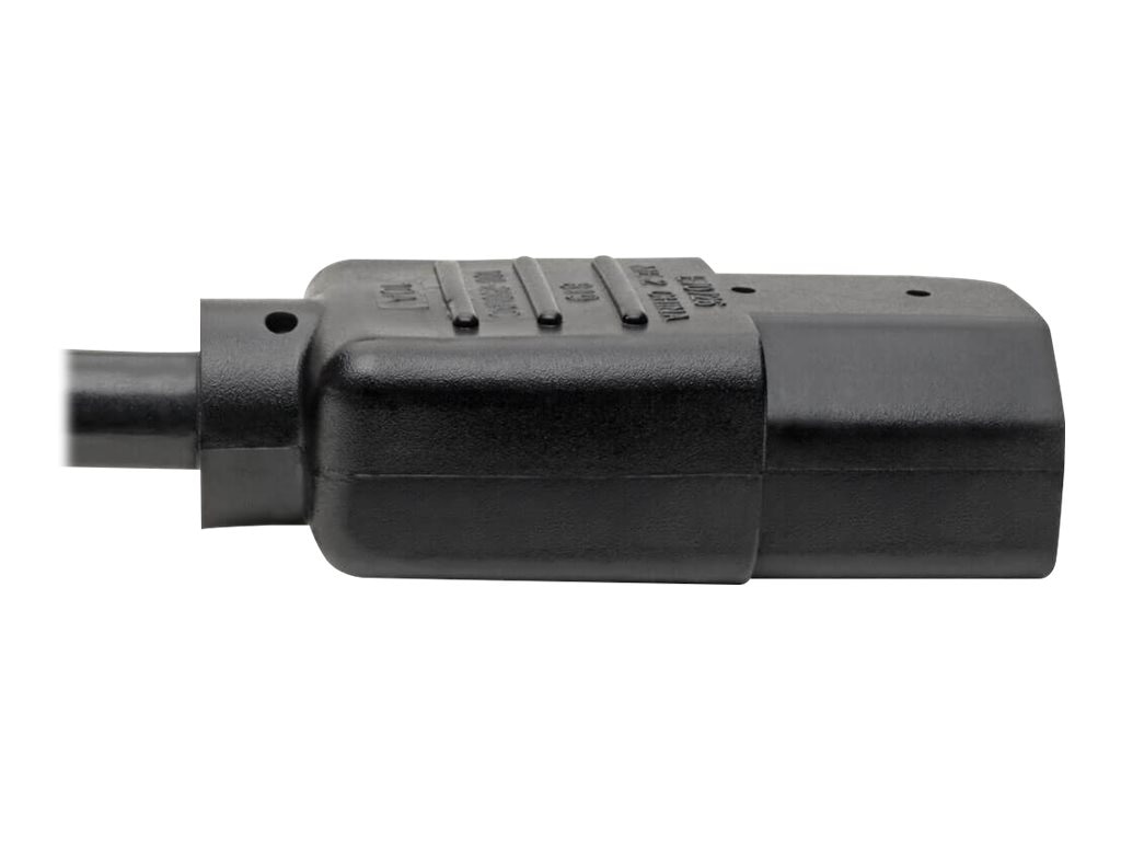 Thumbnail 3 of 7 for Eaton Tripp Lite Series PDU Power Cord, C13 to C14 - 13A, 250V, 16 AWG, 4 ft. (1.22 m), Black - power extension cable -