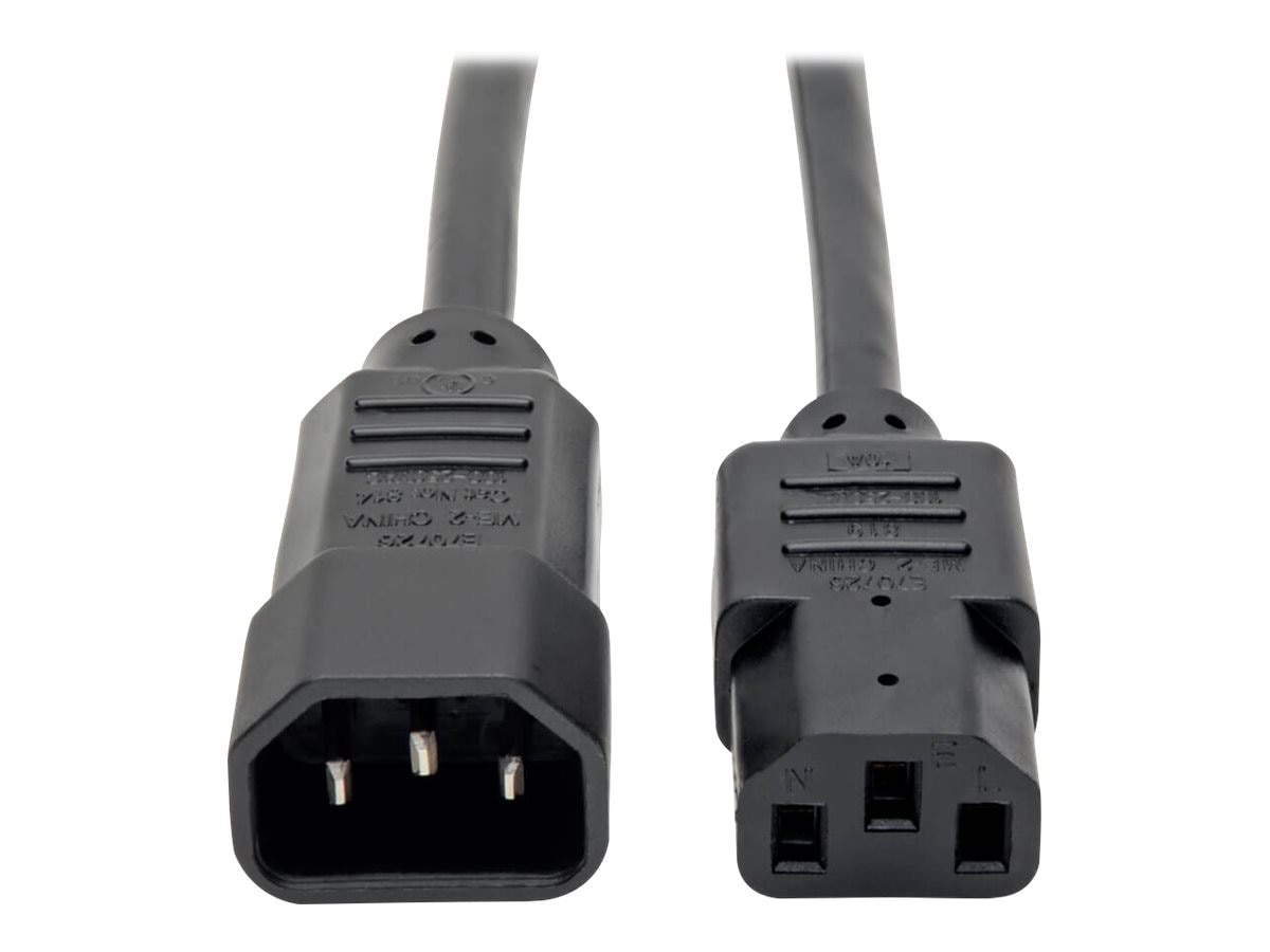 Tripp Lite Computer Power Extension Cord Adapter 10A 18 AWG C14 to C13 8'