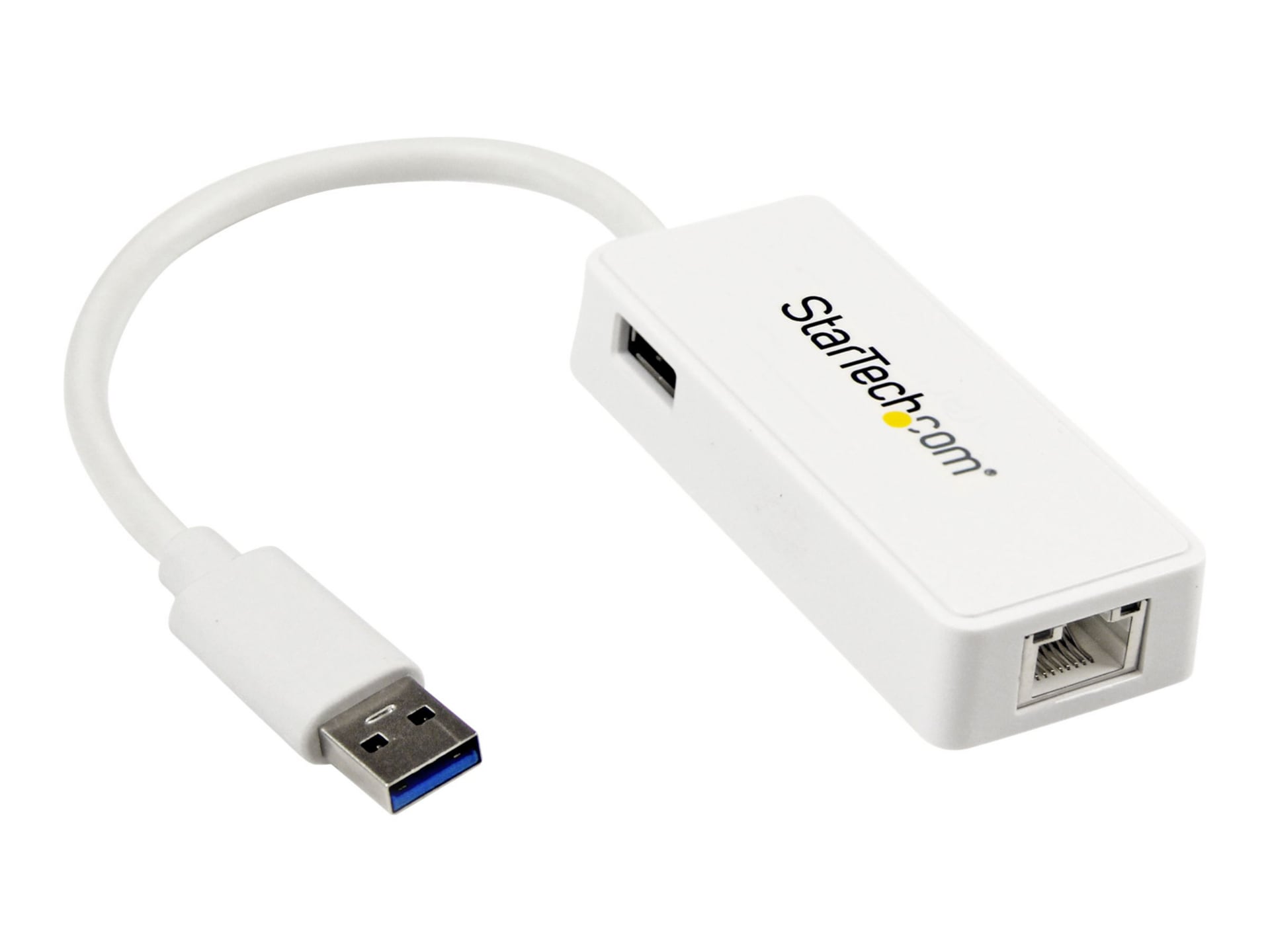 StarTech.com USB 3.0 to Gigabit Ethernet NIC Network Adapter w/USB Port WH