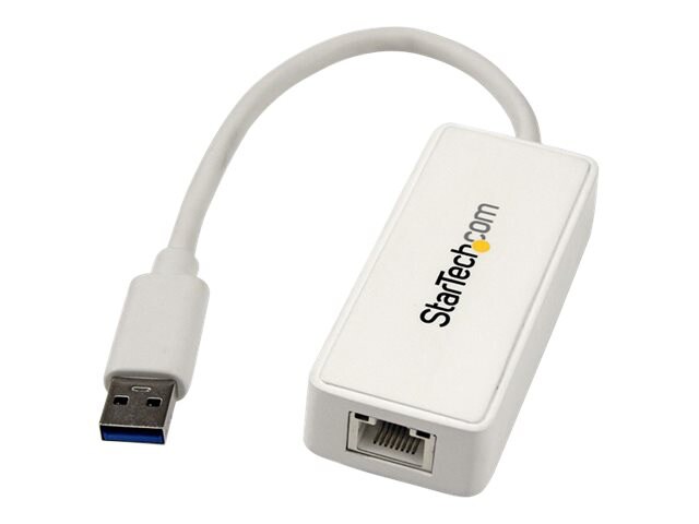 Thumbnail 4 of 11 for StarTech.com USB 3.0 to Gigabit Ethernet NIC Network Adapter w/USB Port, White, USB to RJ45 Network Adapter, USB to LAN
