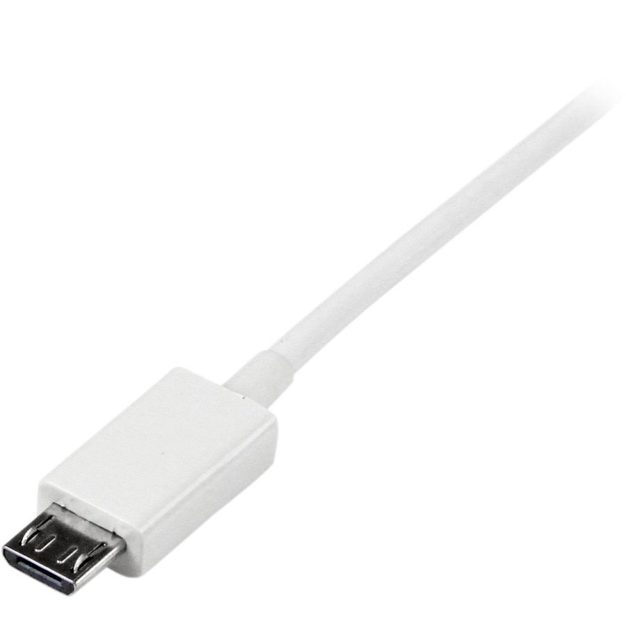 Thumbnail 4 of 4 for StarTech.com 0.5m White Micro USB Cable Cord - A to Micro B - Micro USB Charging Data Cable - USB 2.0