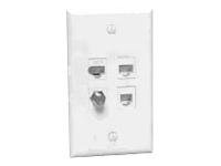 Leviton QuickPort wall mount plate