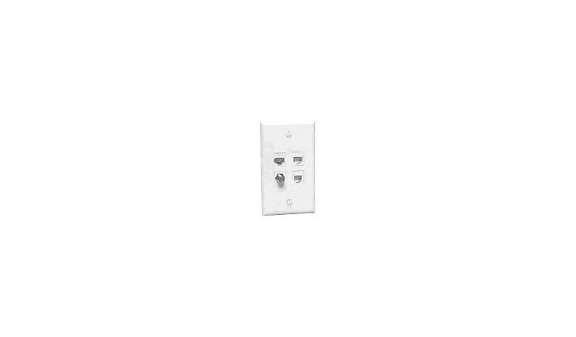 Leviton QuickPort wall mount plate