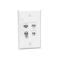 Leviton QuickPort wall mount plate