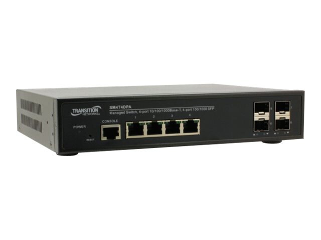 Transition Networks SM4T4DPA - switch - 8 ports - managed