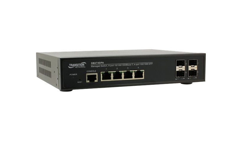 Transition Networks SM4T4DPA - switch - 8 ports - managed