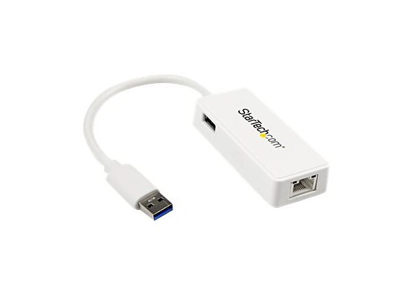 StarTech.com USB 3 to Gigabit Ethernet Adapter NIC w/ USB Port - network adapter
