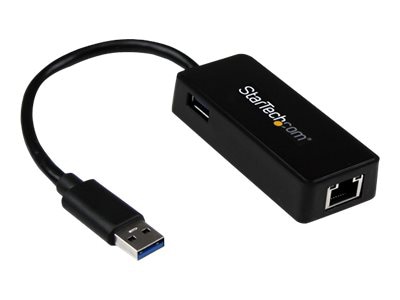 StarTech.com USB 3.0 to Gigabit Ethernet NIC Network Adapter w/USB Port
