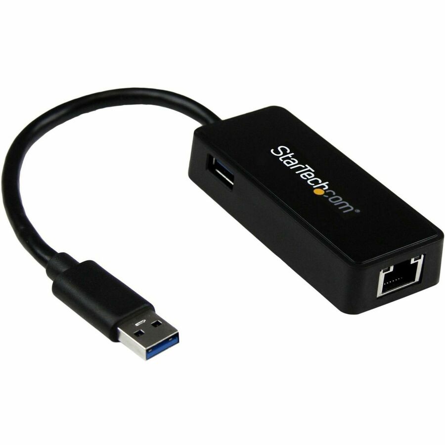 StarTech.com USB 3.0 to Gigabit Ethernet NIC Network Adapter w/USB Port, US