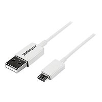 StarTech.com 0.5m White Micro USB Cable - A to Micro B - Micro USB Charger