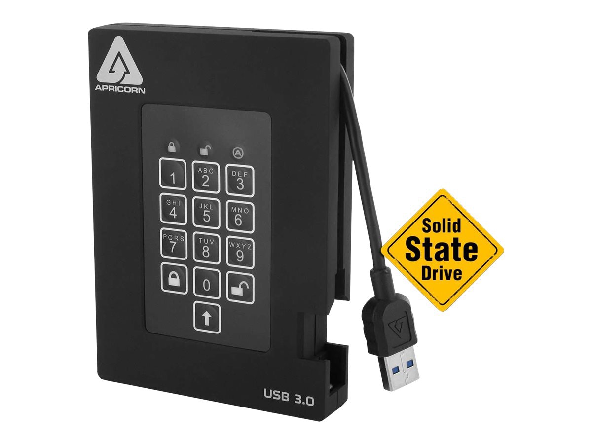 Apricorn Aegis Padlock Fortress A25-3PL256-S512F - SSD - 512 GB - USB 3.0 - TAA Compliant