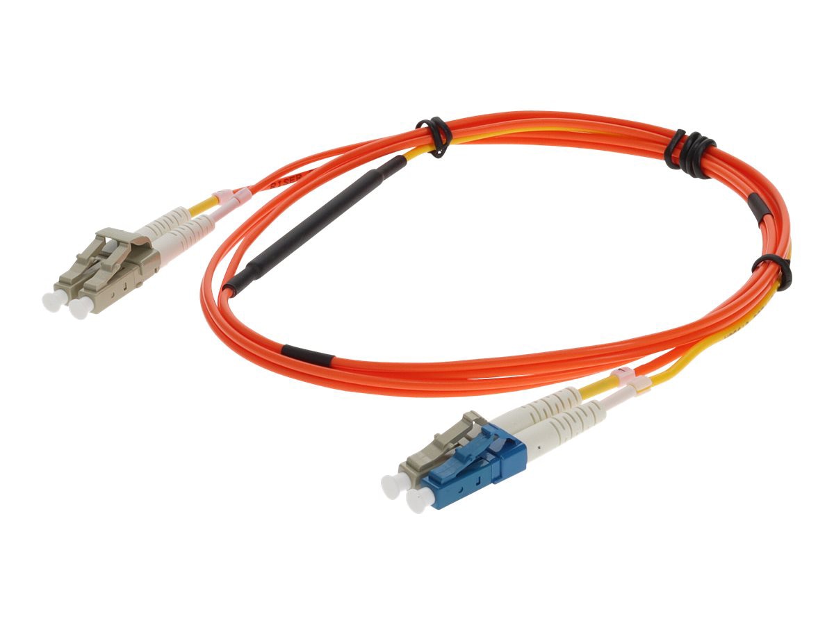Proline 2m LC (Male) Orange OM2 to LC (Male) Yellow OS2 Duplex OFNR Mode Conditioning Cable