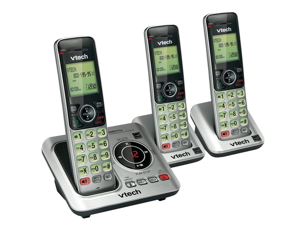 VTech CS6629-3 - cordless phone - answering system with caller ID/call wait