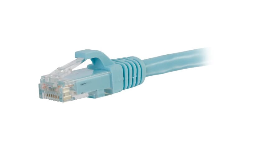 C2G 7ft Cat6a Snagless Unshielded (UTP) Ethernet Cable - Cat6a Network Patch Cable - PoE - Aqua