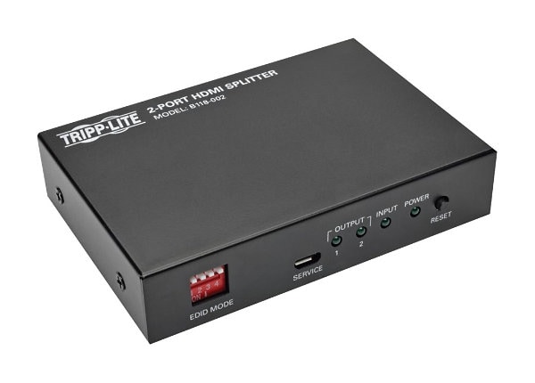 Tripp Lite 2-Port HDMI Video Splitter w/ Audio High Speed 1080p HDCP F/2xF